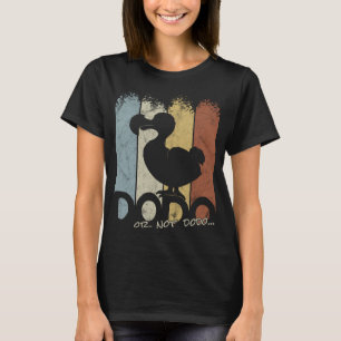 Dodo der Vintagen Retro-Bird-Silhouette oder nicht T-Shirt