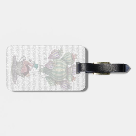 Dodo in Teacup Gepäckanhänger (Rückseite horizontal)