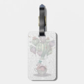 Dodo in Teacup mit Libellen Gepäckanhänger (Rückseite vertikal)