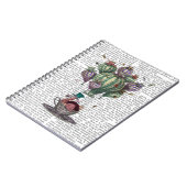 Dodo in Teacup mit Libellen Notizblock (Linke Seite)