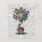 Dodo in Teacup mit Libellen Postkarte (Vorderseite)