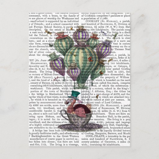 Dodo in Teacup mit Libellen Postkarte (Vorderseite)