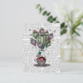 Dodo in Teacup mit Libellen Postkarte (Stehend Vorderseite)