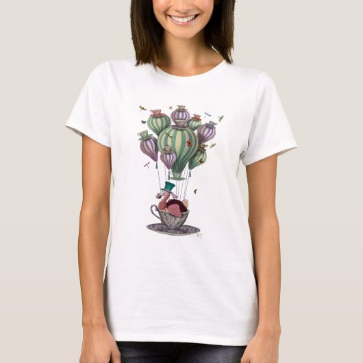 Dodo in Teacup mit Libellen T-Shirt (Vorderseite)