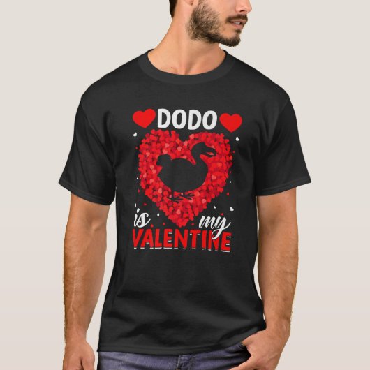 Dodo ist meine Valentine Liebe Herz Dodo Bird Vale T-Shirt (Vorderseite)