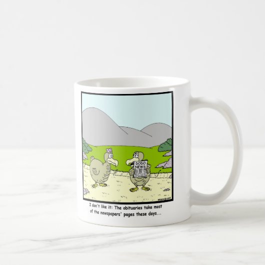 Dodo-Nachrichten: Dodo-Cartoon Kaffeetasse (Rechts)