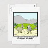 Dodo News: Dodo Cartoon Postkarte (Vorne/Hinten)