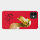 Dodo Personalisiert Monogram iPhone 11 Hüllen (Rückseite (Horizontal))