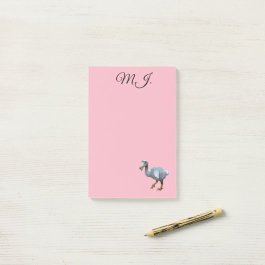 Dodo Personalisiert Post-it Klebezettel (Auf Schreibtisch)