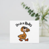 Dodo-Regeln | Hintergrundfarbe auswählen Postkarte (Stehend Vorderseite)