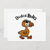 Dodo-Regeln | Hintergrundfarbe auswählen Postkarte (Vorne/Hinten)