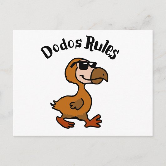 Dodo-Regeln | Hintergrundfarbe auswählen Postkarte (Vorderseite)