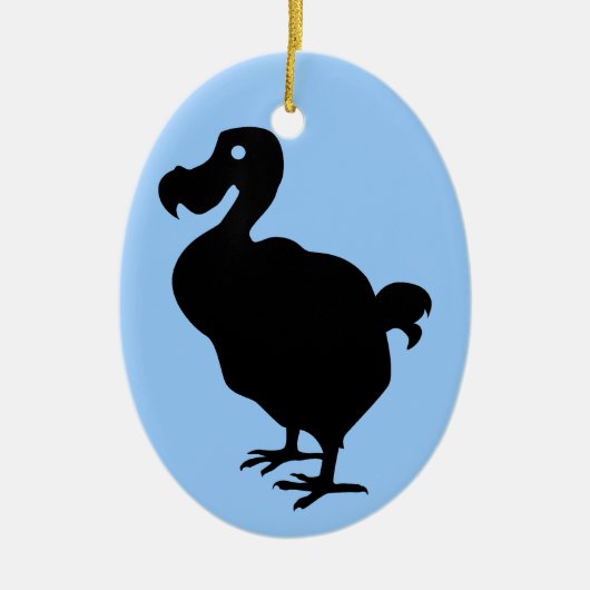 Dodo-Silhouette Keramik Ornament (Vorne)