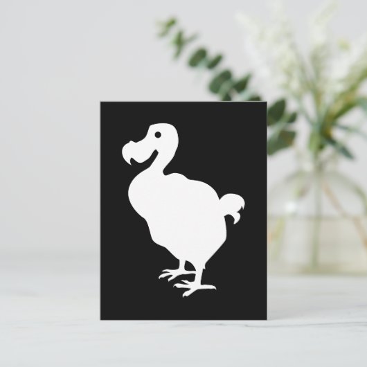 Dodo-Silhouette Postkarte (Stehend Vorderseite)