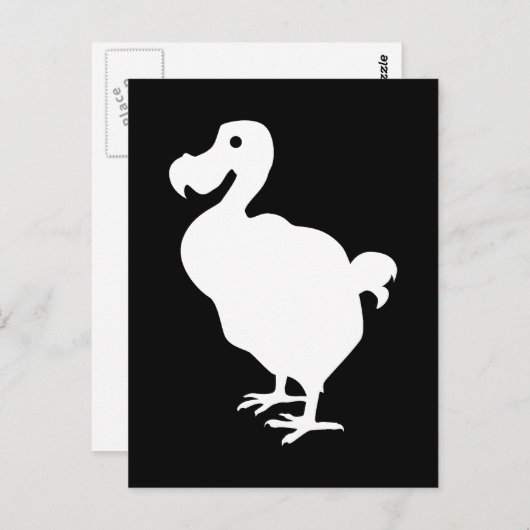 Dodo-Silhouette Postkarte (Vorne/Hinten)