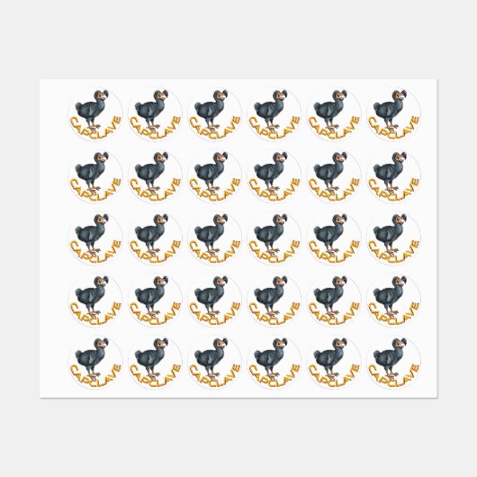 Dodo Stickers Etiketten (Blatt)