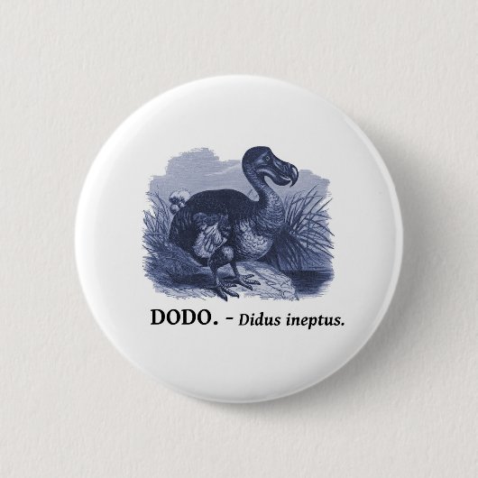 Dodo-Vogel (Didus ineptus) Button (Vorderseite)