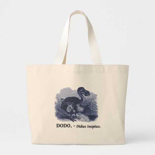 Dodo-Vogel (Didus ineptus) Jumbo Stoffbeutel (Vorne)