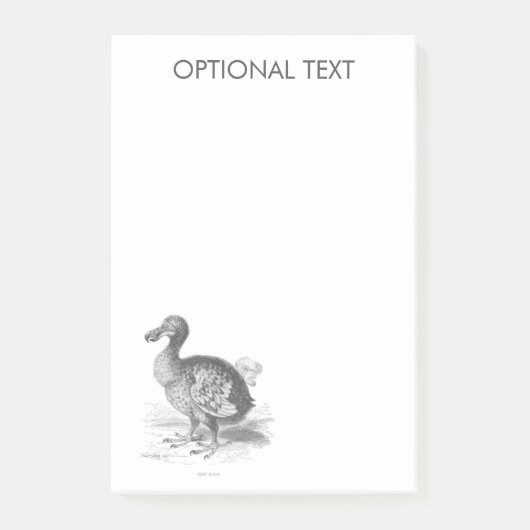 Dodo-Vogel-Illustration Post-it Klebezettel (Vorderseite)