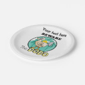 Dodo-Vogel Pappteller (Schrägansicht)