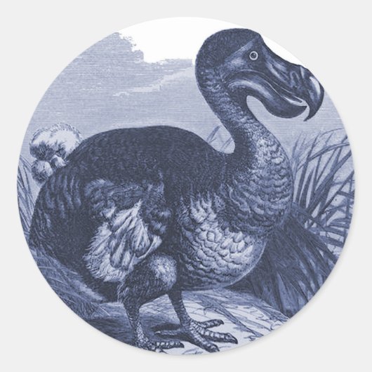 Dodo-Vogel Runder Aufkleber (Vorderseite)