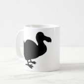 Dodo-Vogel-Silhouette Kaffeetasse (Vorderseite Links)