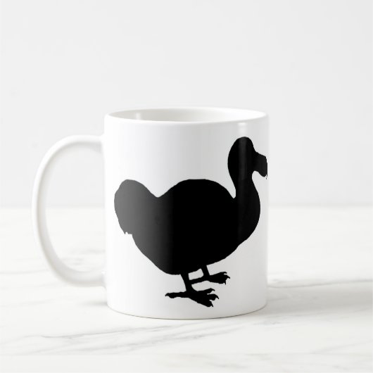 Dodo-Vogel-Silhouette Kaffeetasse (Links)