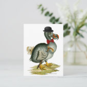Dodo Wears Bowler Bow Krawatte Vintag Postkarte (Stehend Vorderseite)