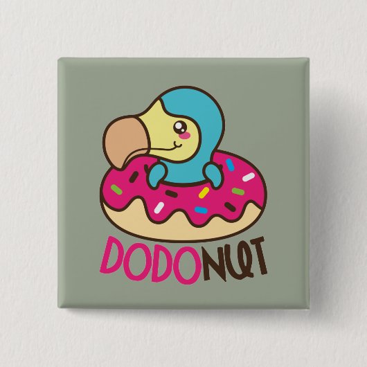 Dodonut Do Bird Donut Button (Vorderseite)