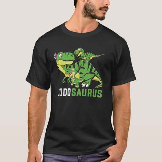 DODOsaurus Niedlich DODO Saurus Dinosaur Matching  T-Shirt (Vorderseite)