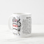 Dodson Familien-Wappen Tasse (Vorderseite Links)