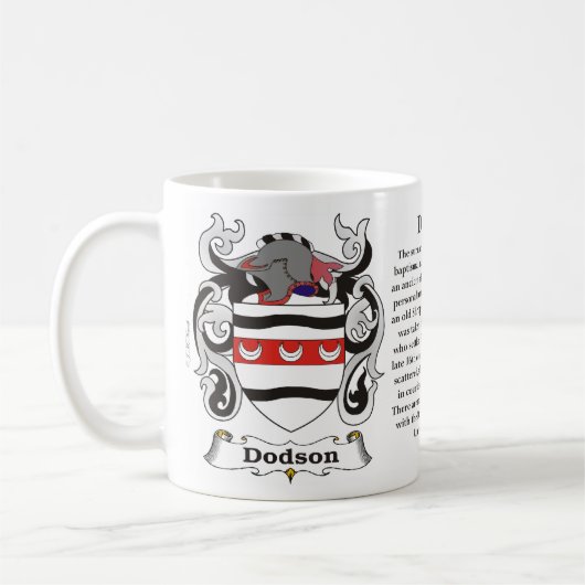 Dodson Familien-Wappen Tasse (Links)
