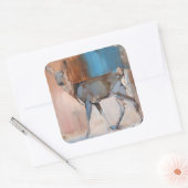 Doe a Deer 2014 Quadratischer Aufkleber (Umschlag)