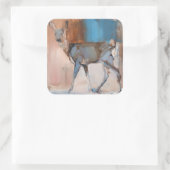 Doe a Deer 2014 Quadratischer Aufkleber (Tasche)