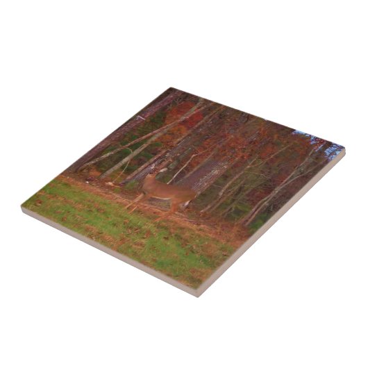 Doe a Deer im Arrowhad-See Fliese (Seite)