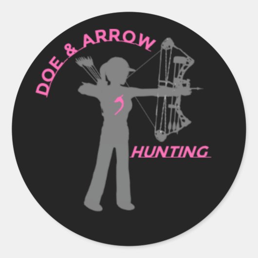 Doe and Arrow Decal Runder Aufkleber (Vorderseite)
