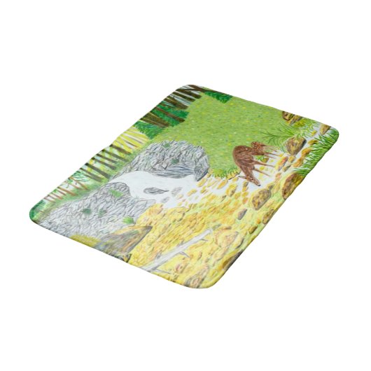 Doe and Fawn Badematte (Schrägansicht)