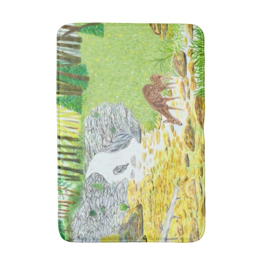 Doe and Fawn Badematte (Vorderseite Vertikal)