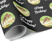 Doe and Fawn Black Geschenkpapier (Rolleneckpunkt)