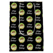 Doe and Fawn Black Mittlere Geschenktüte (Rückseite)