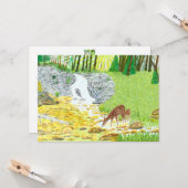 Doe and Fawn Flat Card Karte (Vorderseite/Rückseite Beispiel)