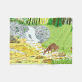 Doe and Fawn Fleecedecke (Vorderseite (Horizontal))