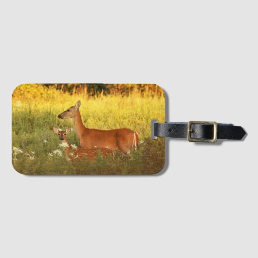 Doe and Fawn Gepäckanhänger (Vorderseite (Horizontal))