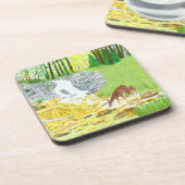 Doe and Fawn Getränkeuntersetzer (Linke Seite)