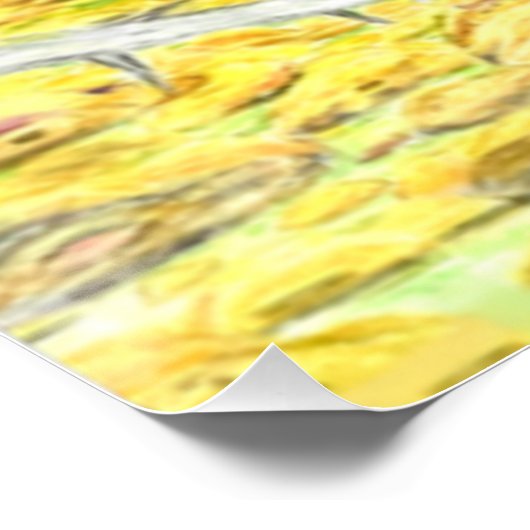 Doe and Fawn Glossy Poster (Ecke)