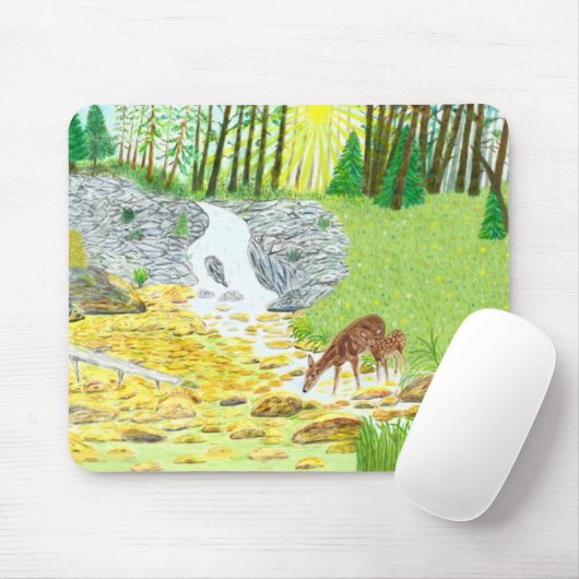 Doe and Fawn Mousepad (Mit Mouse)