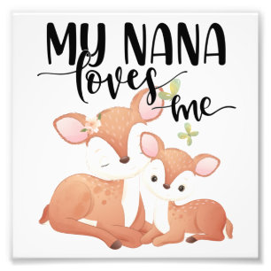 Doe and Fawn My Nana Lieben Fotodruck