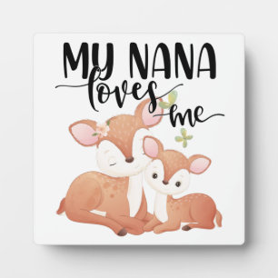 Doe and Fawn My Nana Lieben Fotoplatte