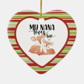 Doe and Fawn My Nana Lieben Keramik Ornament (Hinten)