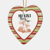 Doe and Fawn My Nana Lieben Keramik Ornament (Links)